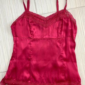 Hot Pink SILK Camisole adjustable straps WHBM